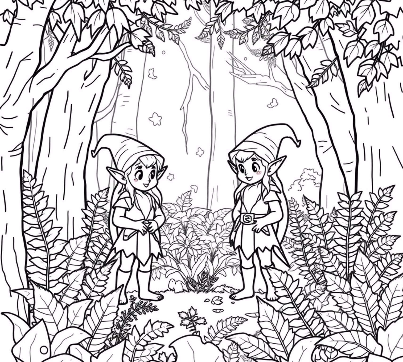 Duendes para colorear e imprimir 6