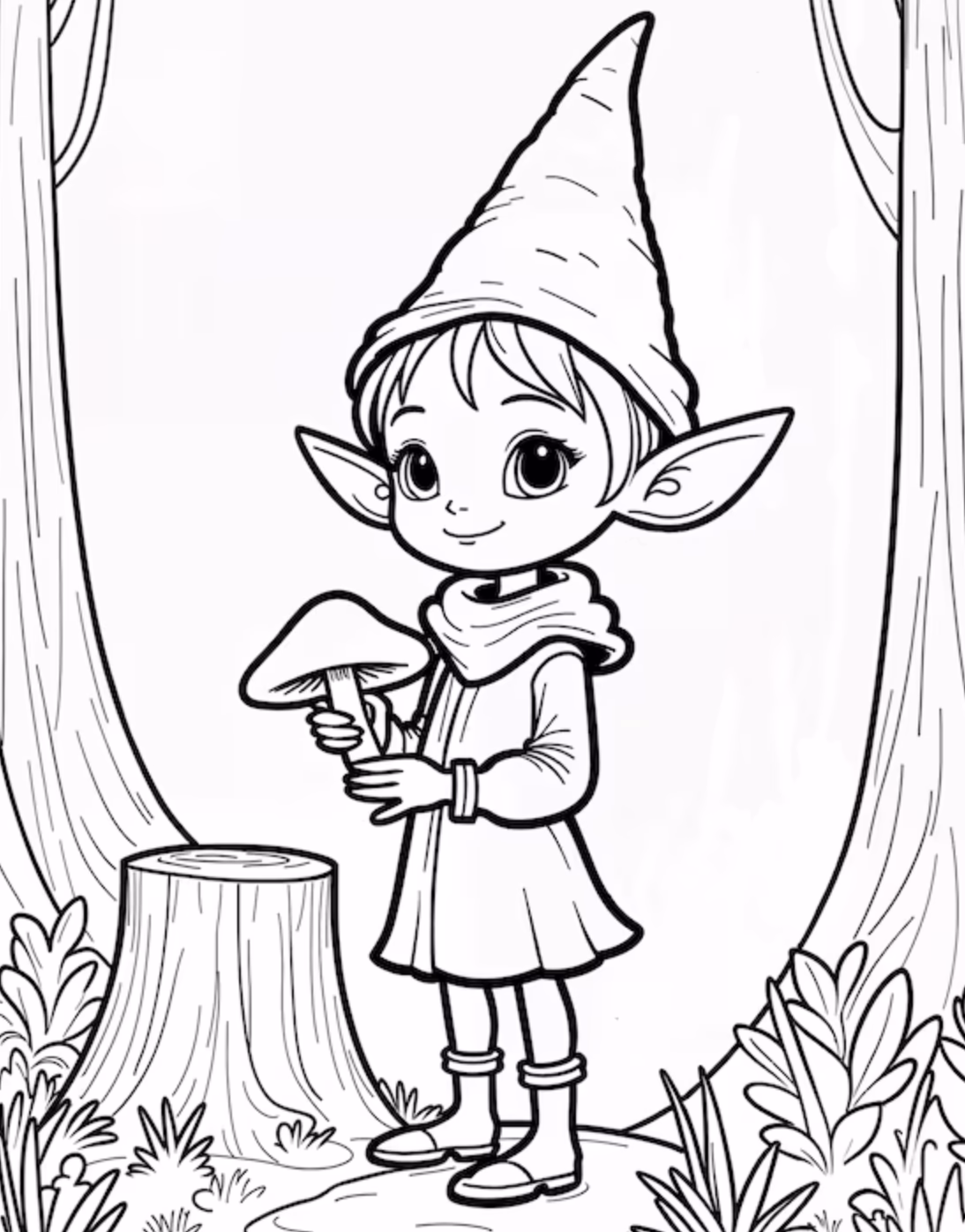 Duendes para colorear e imprimir 2