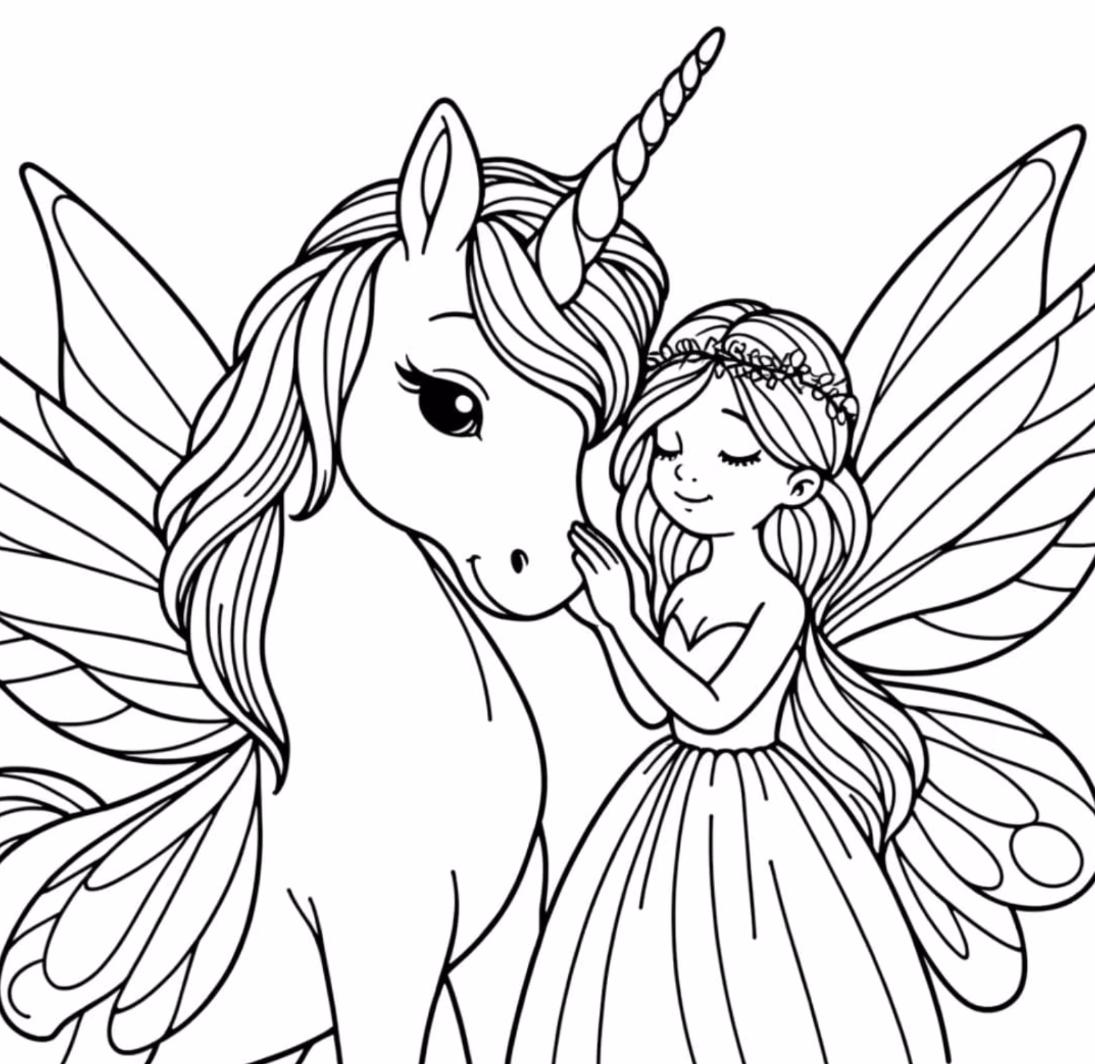 Hadas para colorear e imprimir 5
