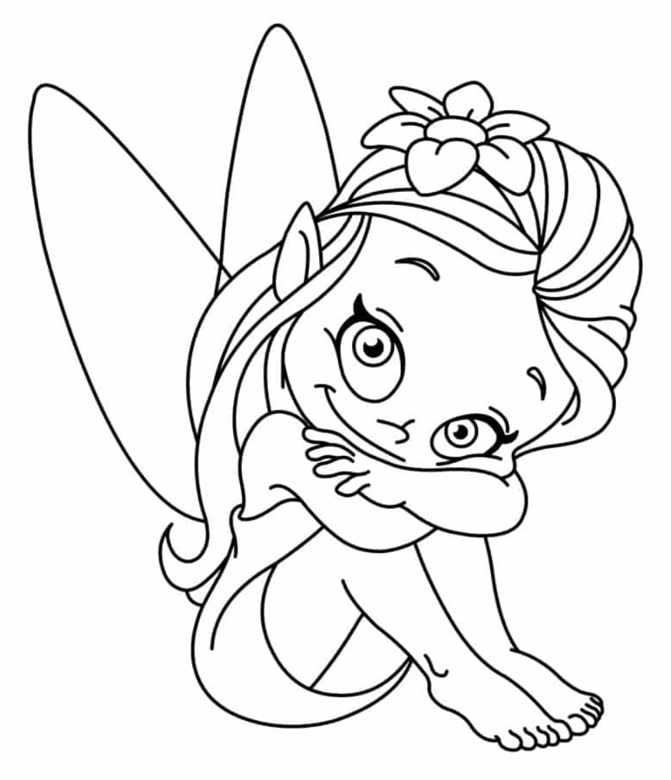Hadas para colorear e imprimir 3