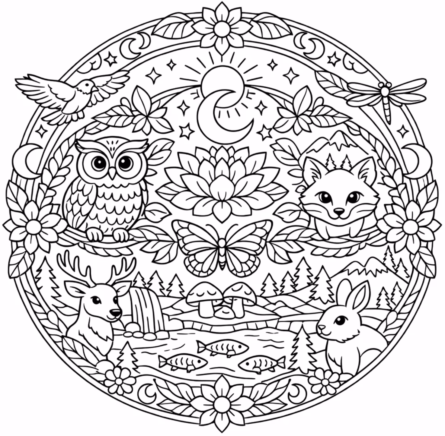 Naturaleza para colorear 4