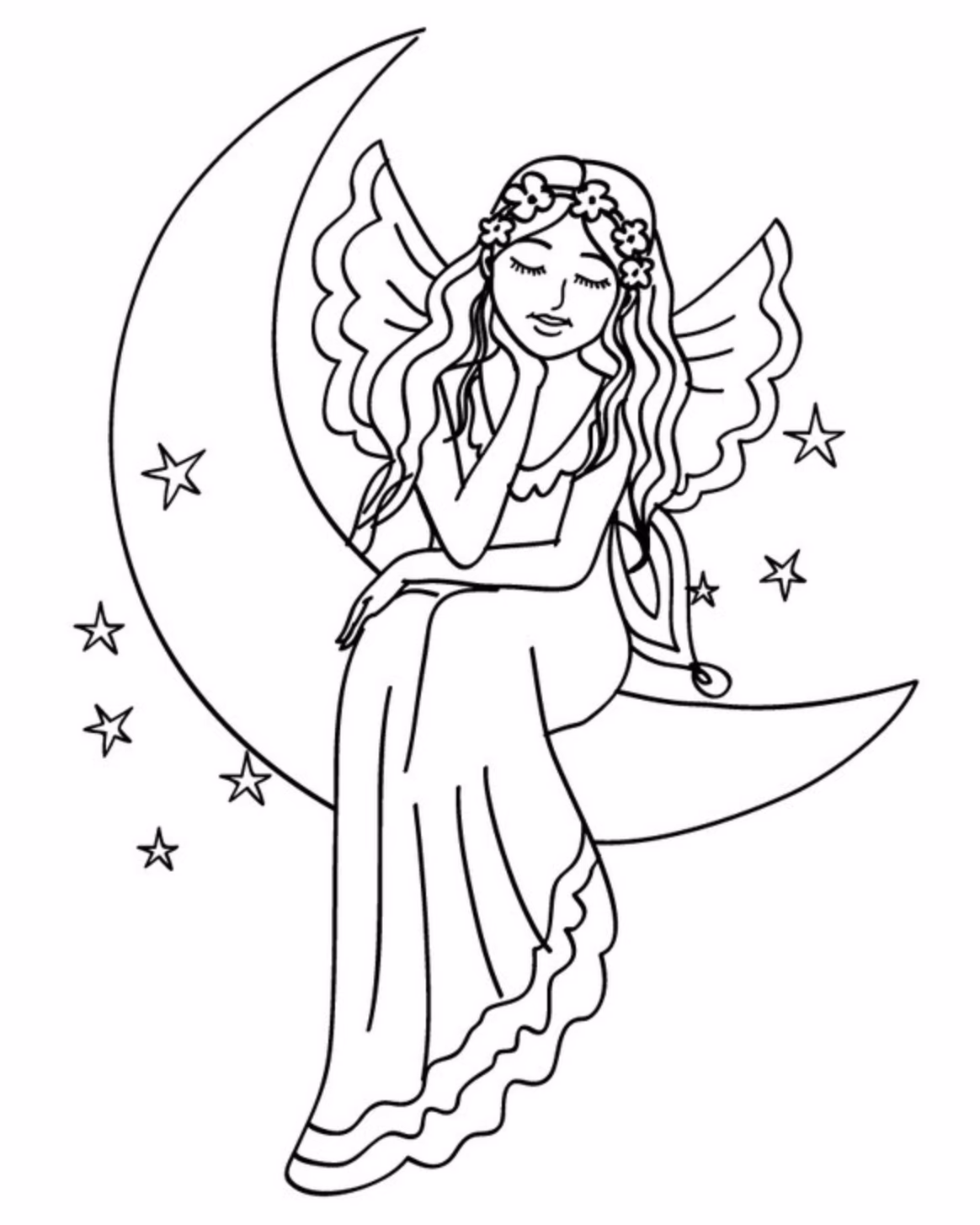 Hadas para colorear e imprimir 4