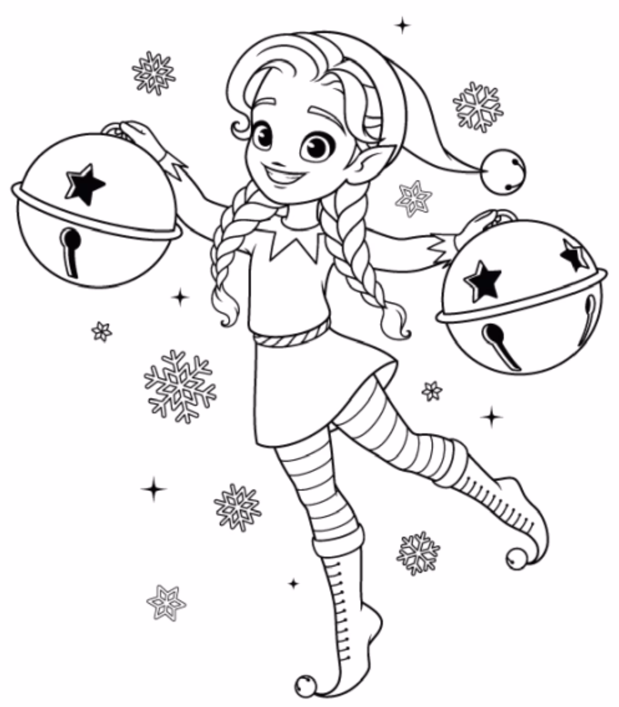 Duende de Navidad para colorear 2
