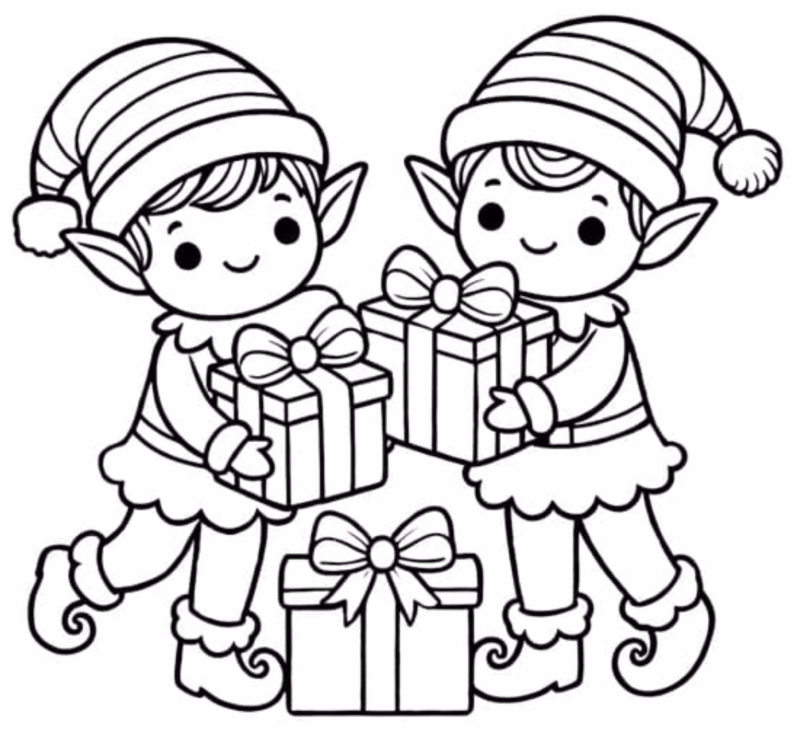 Duende de Navidad para colorear 5