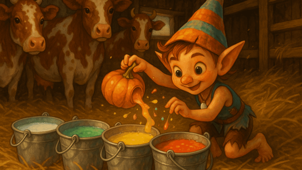 Gotitas en el establo