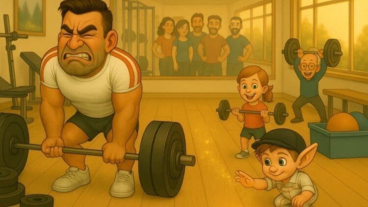 Pesitos en el Gimnasio