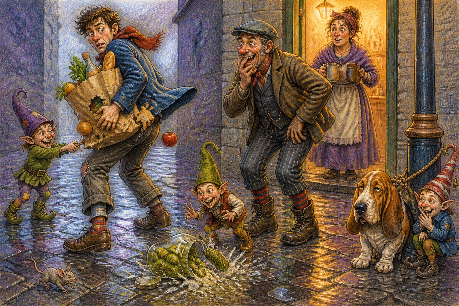 A Magikitos scene that pictures the expression To lamp