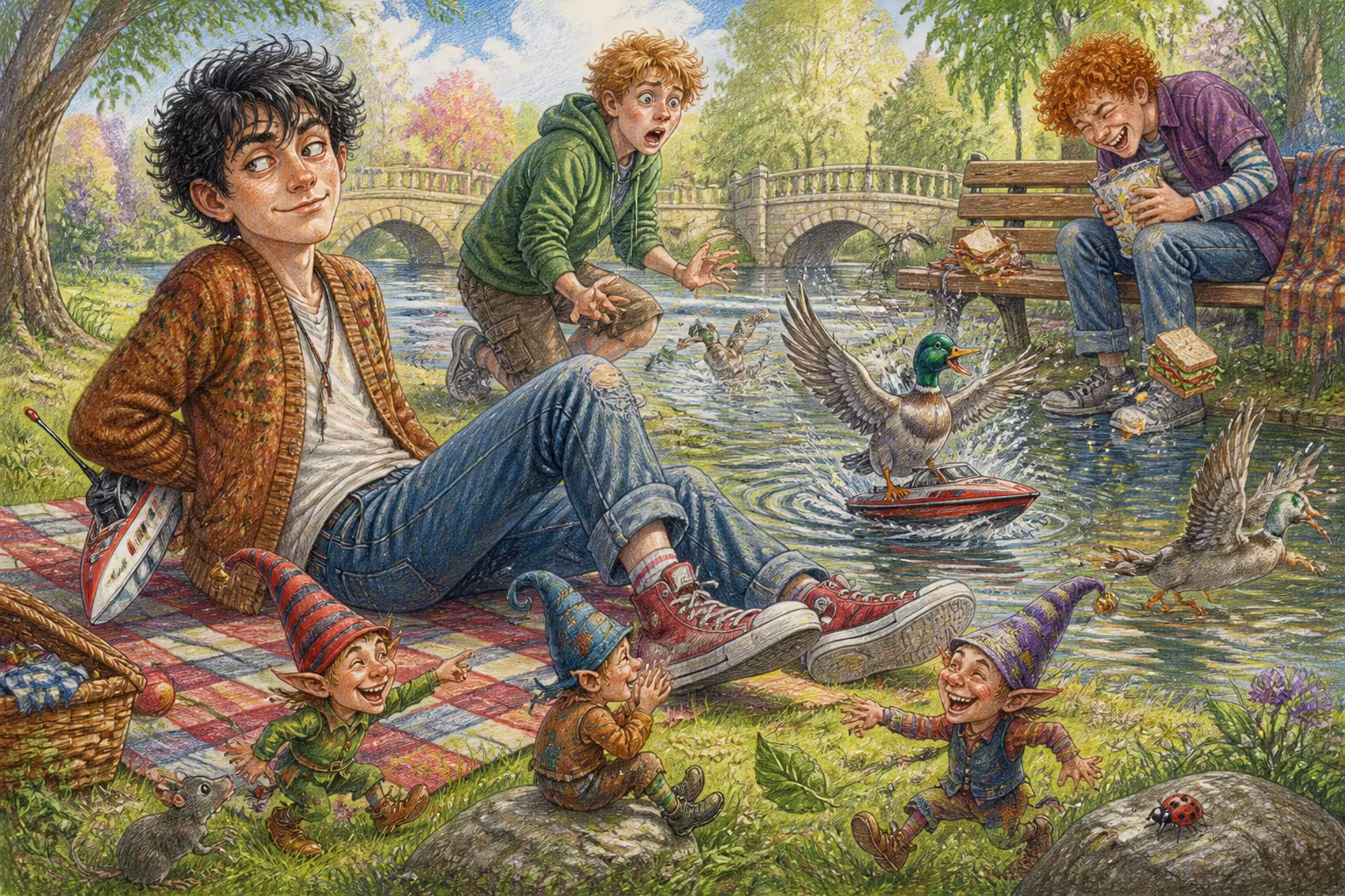 A Magikitos scene that pictures the expression Wind-up merchant