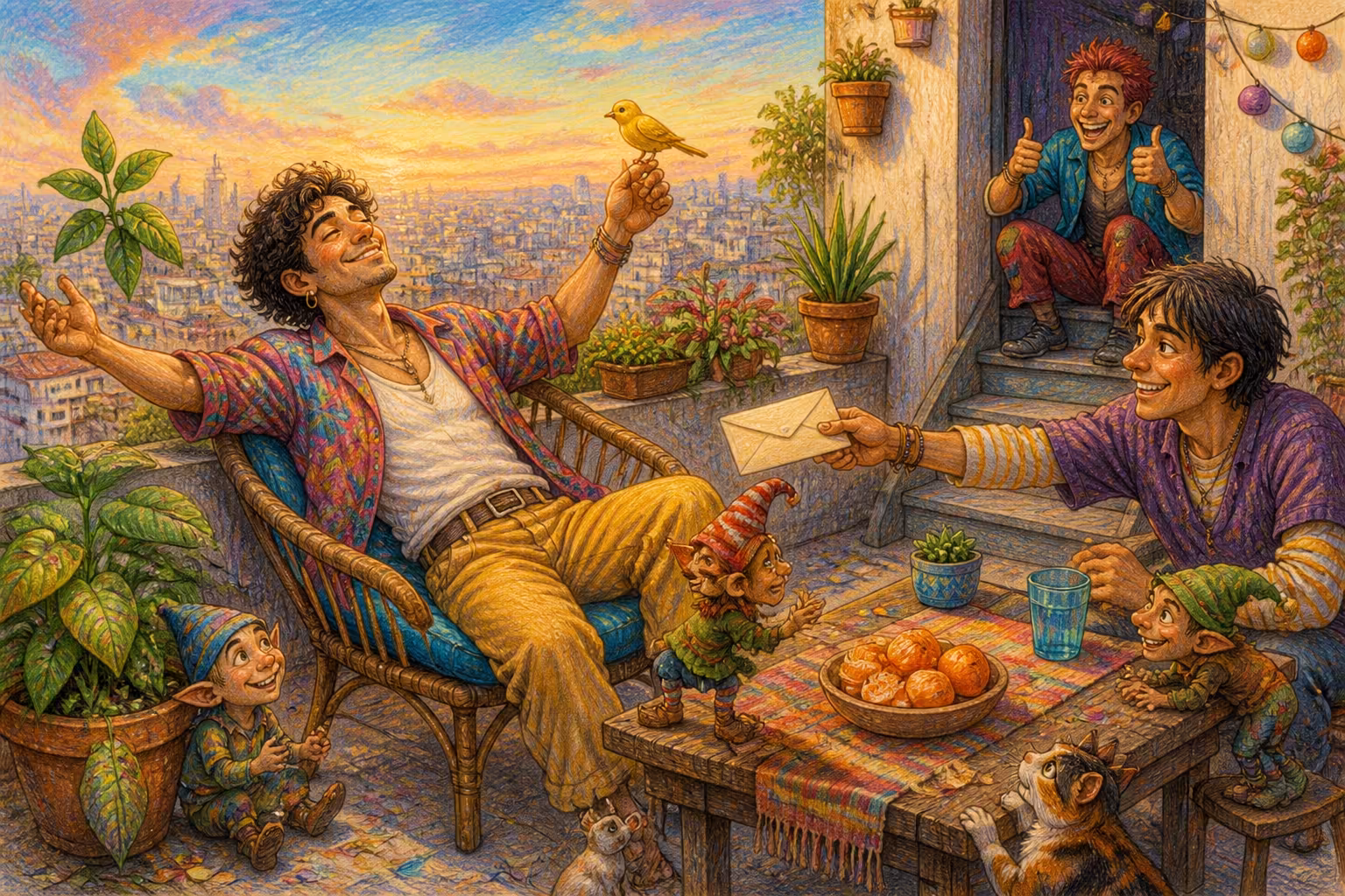 Escena de los Magikitos que ilustra la expresión Estar en alta