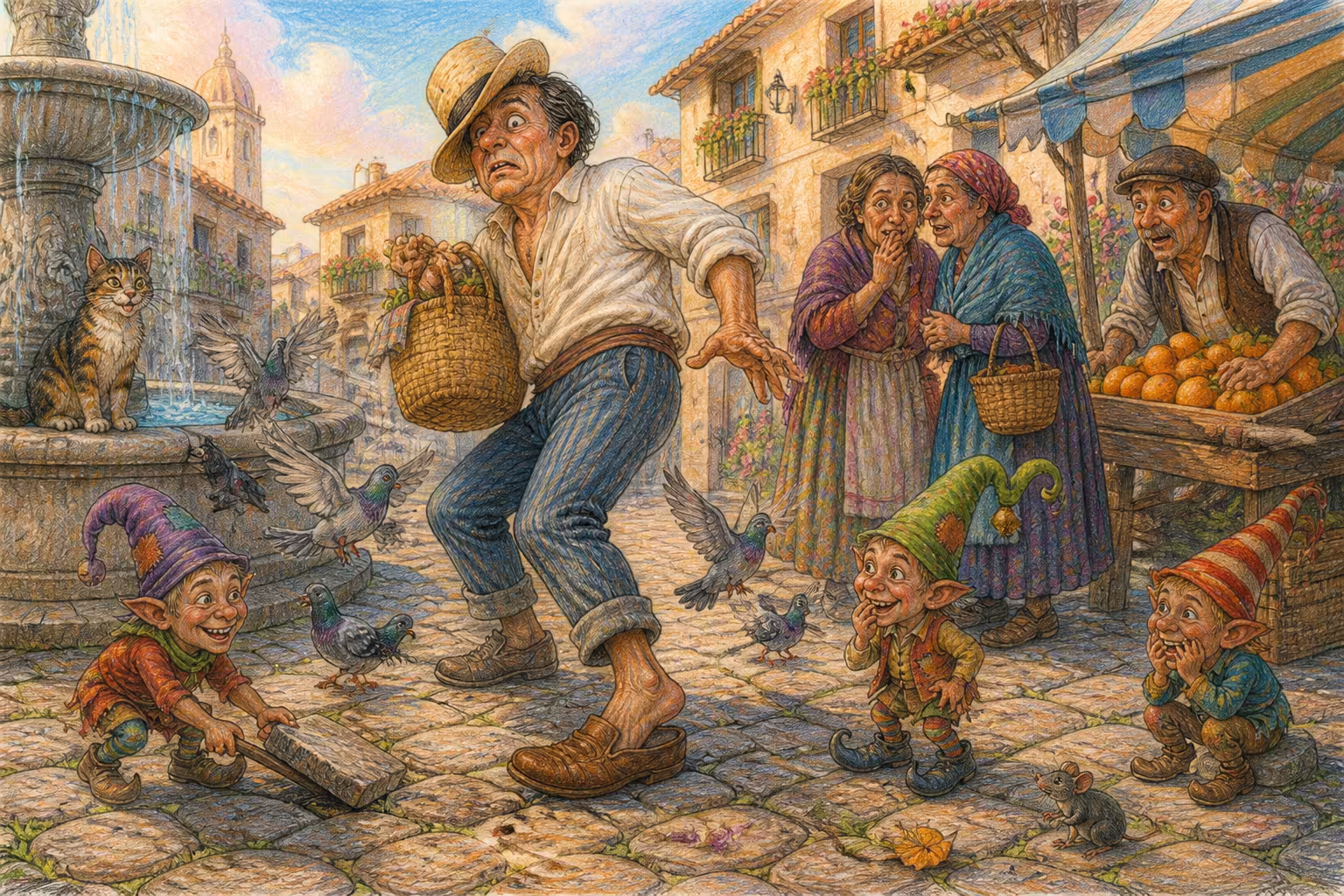 Escena de los Magikitos que ilustra la expresión Tener rabo de paja