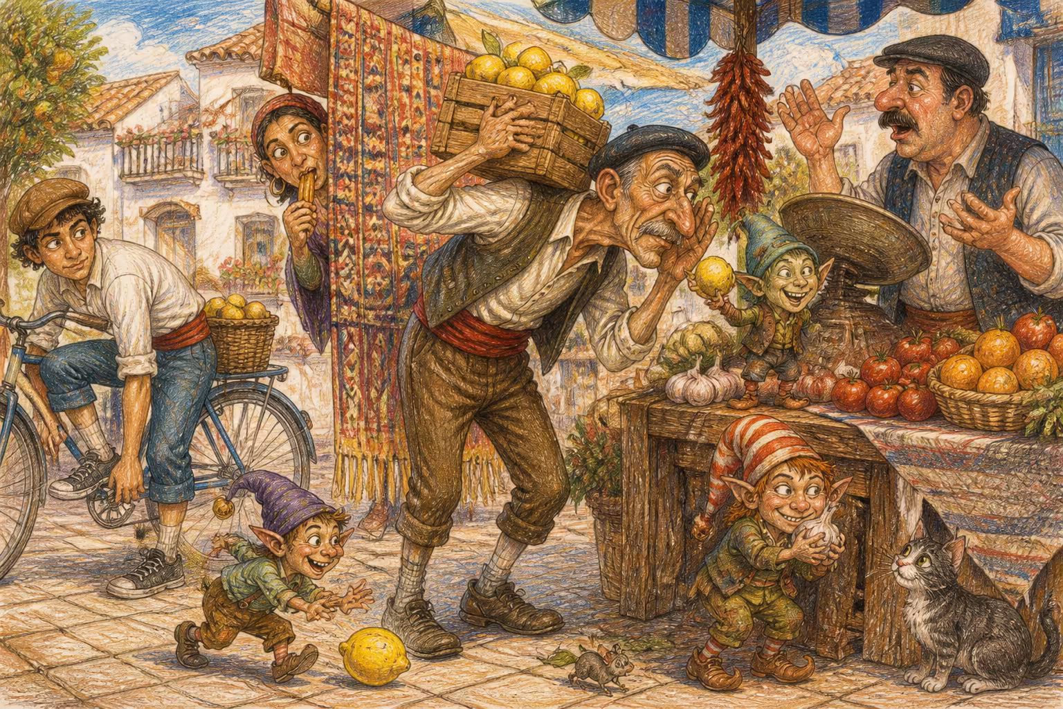 Escena de los Magikitos que ilustra la expresión Estar en el plato y en la tajá