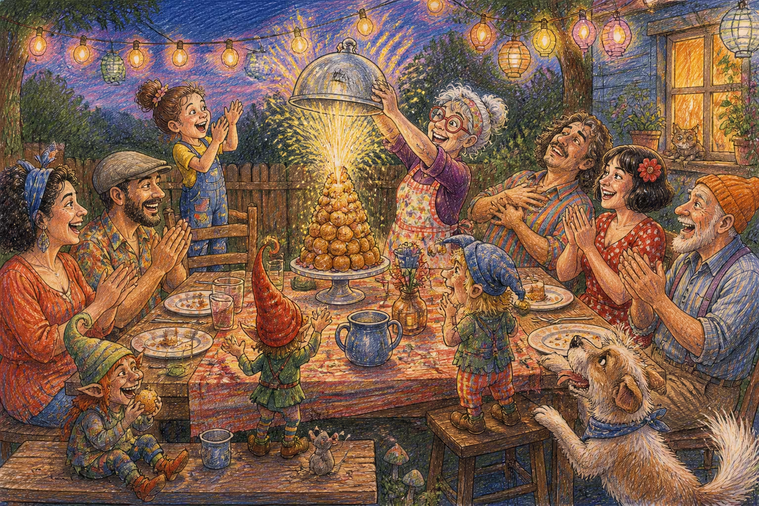 Escena de los Magikitos que ilustra la expresión Cerrar con broche de oro