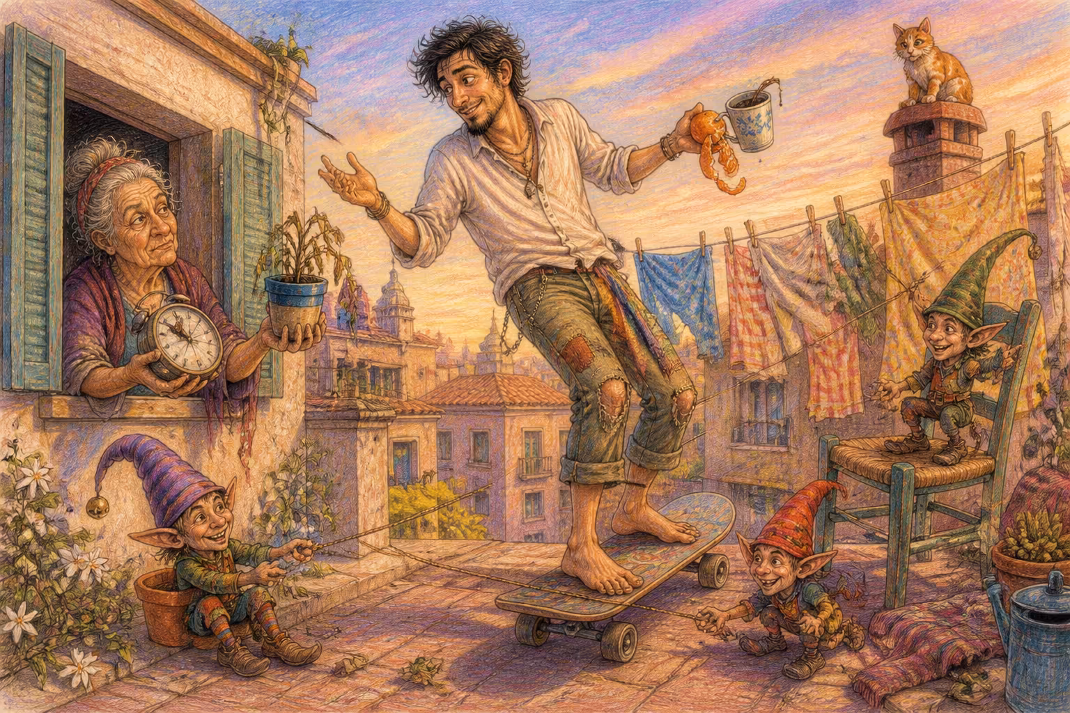 Escena de los Magikitos que ilustra la expresión Ser un tiro al aire