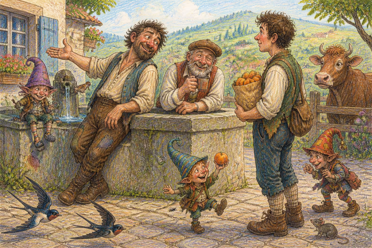 Une scène des Magikitos qui illustre l'expression T'as où les vaches ?