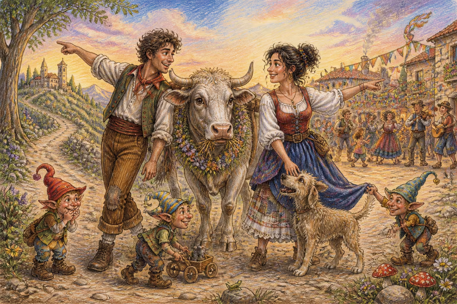 Una scena dei Magikitos che illustra l'espressione Moglie e buoi dei paesi tuoi