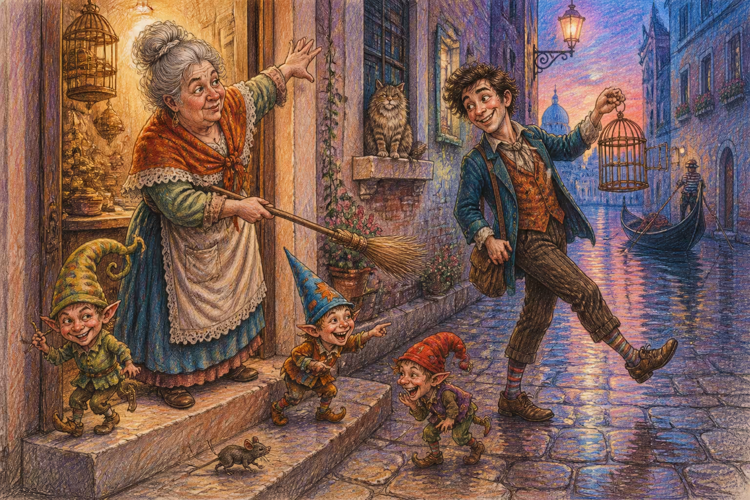 Una scena dei Magikitos che illustra l'espressione Va a ciapà i ratt