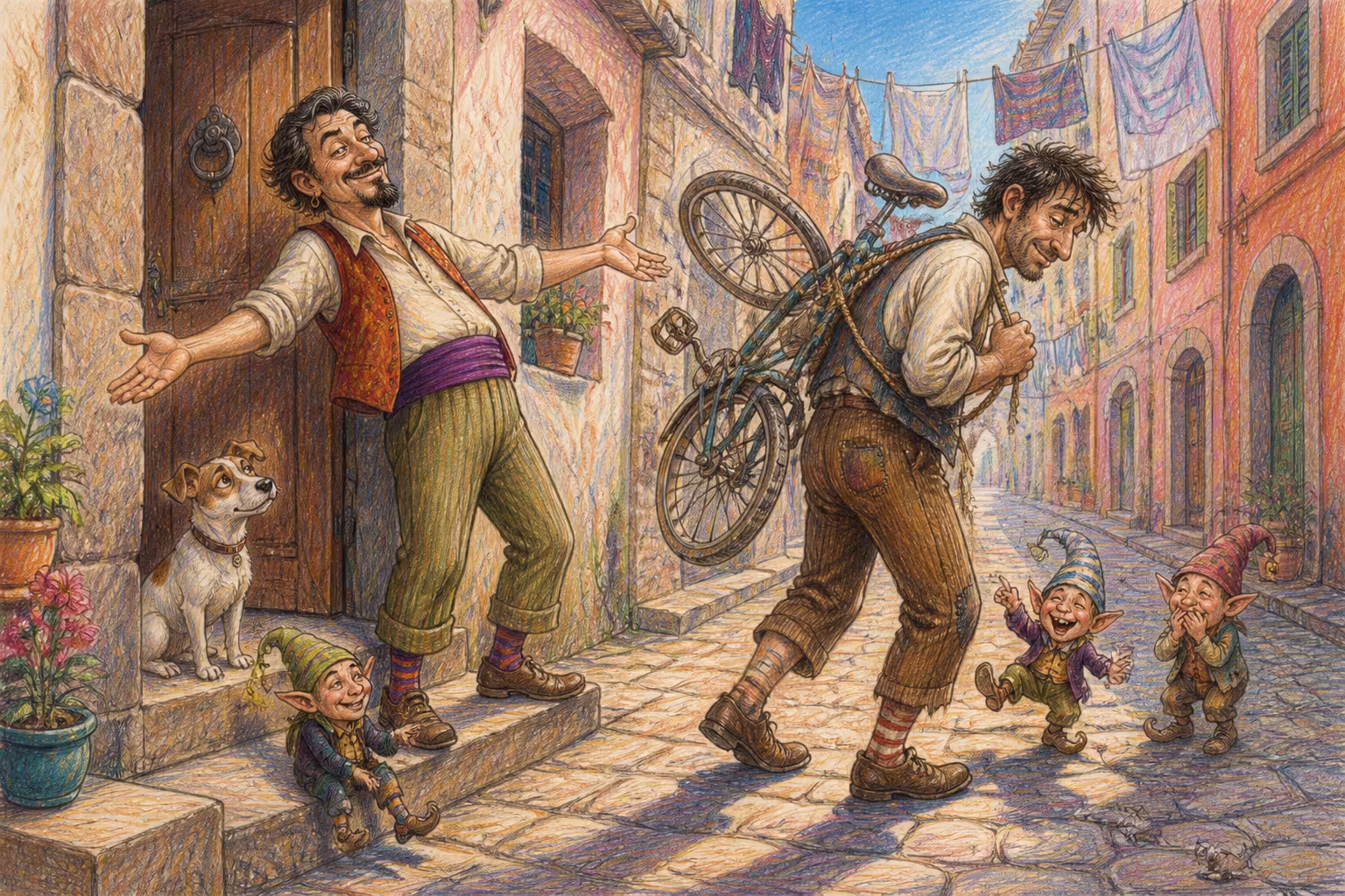 Una scena dei Magikitos che illustra l'espressione Ciàpa sù e porta a cà
