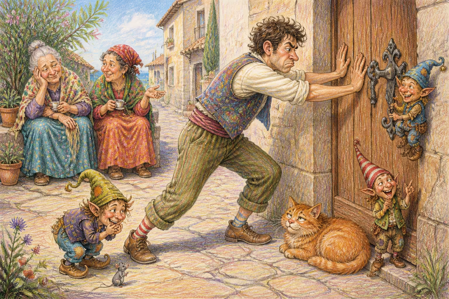 Una scena dei Magikitos che illustra l'espressione Babbu mannu