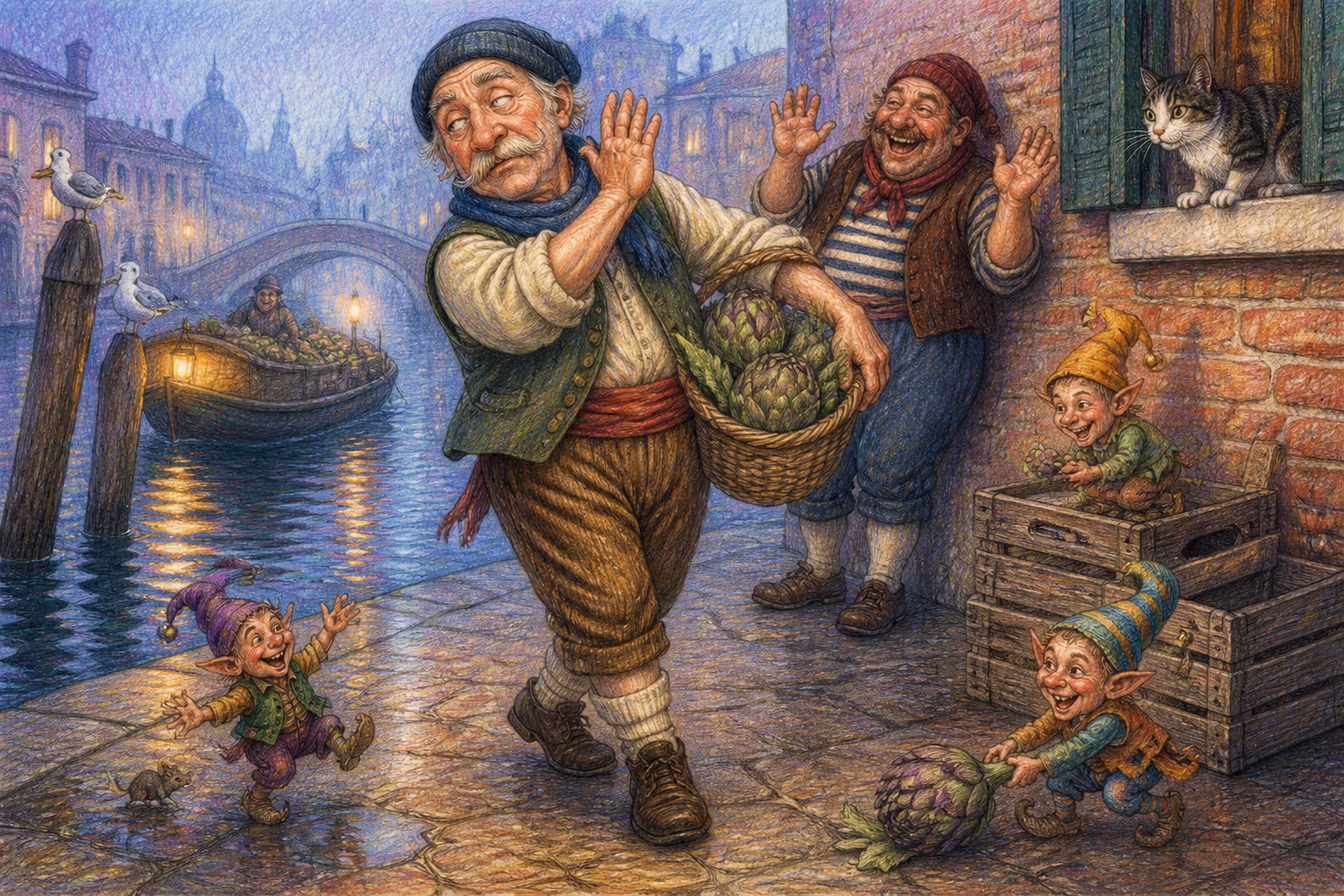 Una scena dei Magikitos che illustra l'espressione Va' in mona