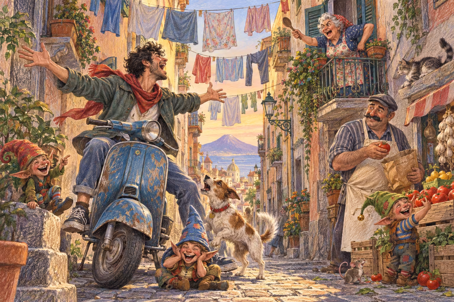 Una scena dei Magikitos che illustra l'espressione Sfaccimma