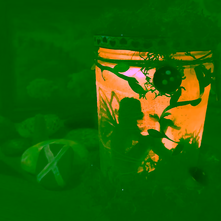 Lámpara con silueta de hada