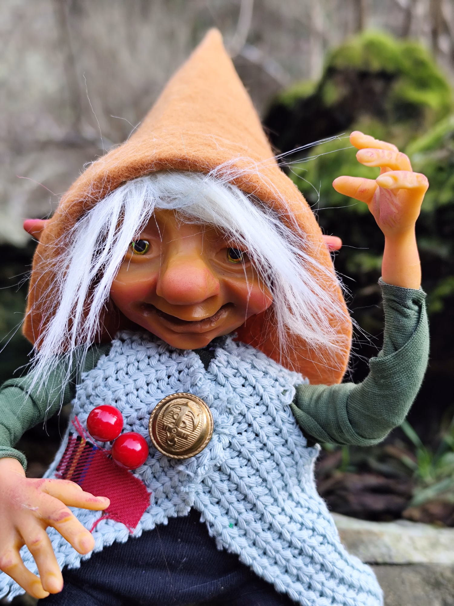 Smiling forest guardian brownie
