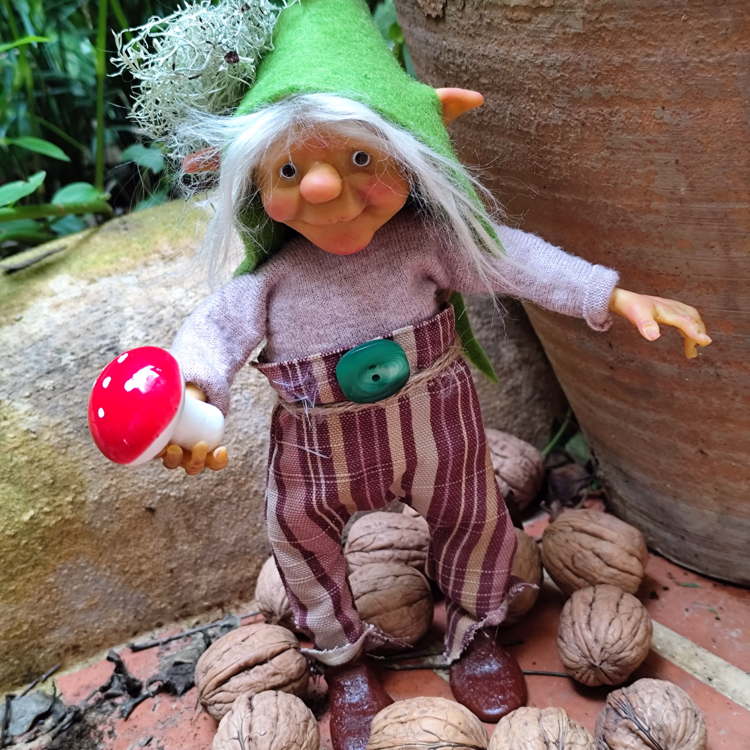Smiling forest guardian brownie